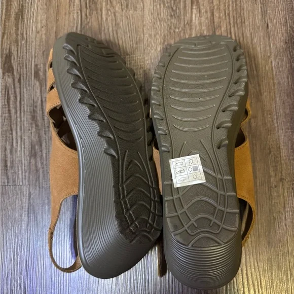 Women's Sketchers Chestnut Parallel Love Song Wedge Sandals Size 10 Like New - Picture 9 of 10